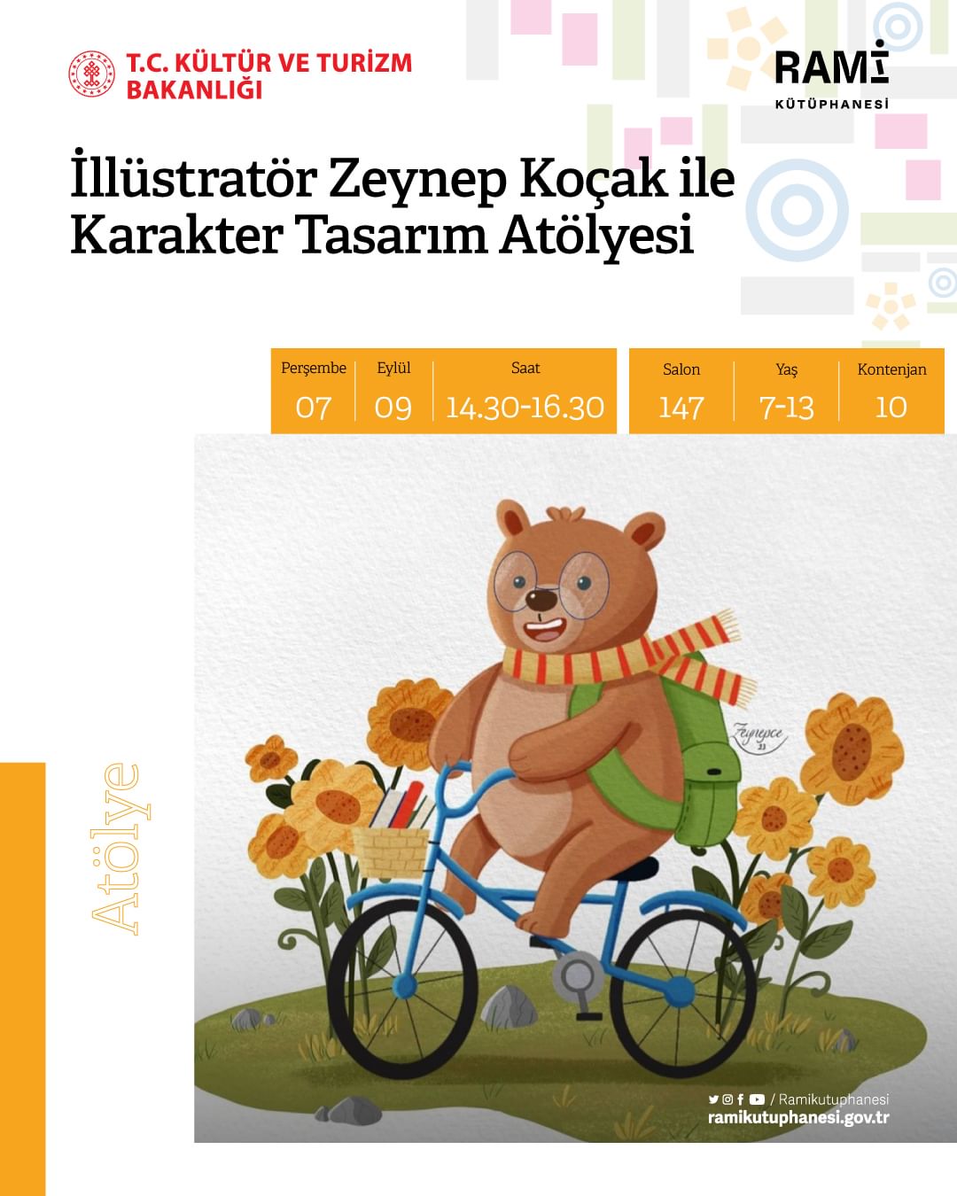  Rami Kütüphanesi - İllüstratör Zeynep Koçak ile Karakter Tasarım Atölyesi